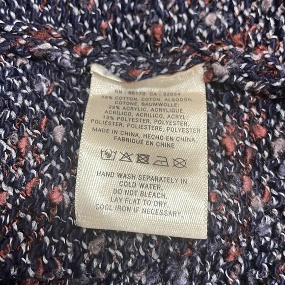 Anthropologie Rosie Neira Marled Collegiate Open Front Cardigan - M - Picture 9 of 15